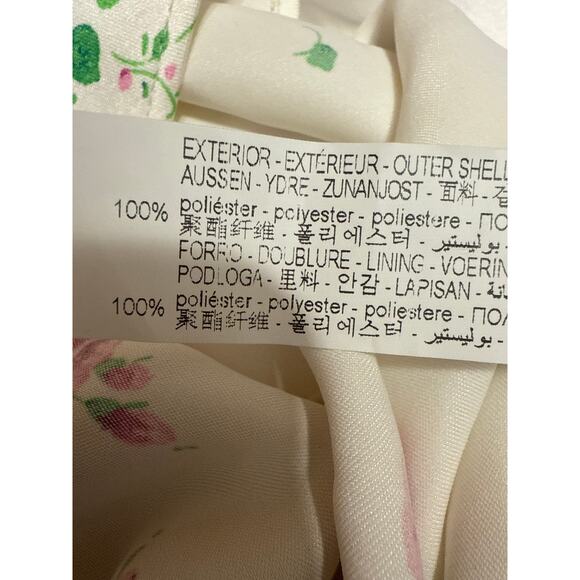 NEW Zara White Silk Satin Floral Sleeveless Bustier Slit Cami Midi Slip Dress S - Picture 6 of 6